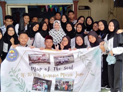 Doa bersama Kelas 9E dan Bakti Sosial ke Panti Asuhan Murni Jaya, 31 Maret 2019